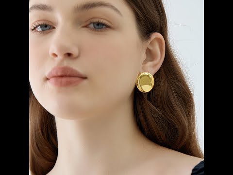 Modern Geometry 925 Sterling Silver Electroforming Irregular Ellipse Earrings