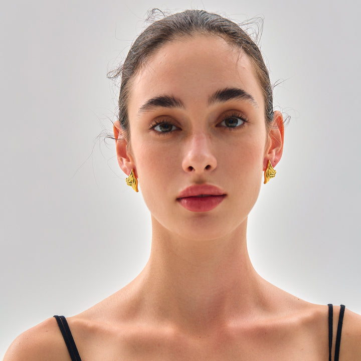 Exaggerated 999 Pure Silver Triangle Wings Chunky Hollow Lightweight Electroforming Fashion Statement Jewelry for Women Earrings