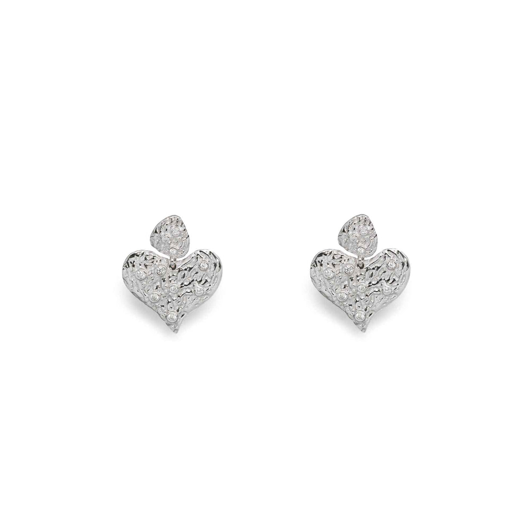 Sweet Girl Heart 925 Sterling Silver Stud Earrings