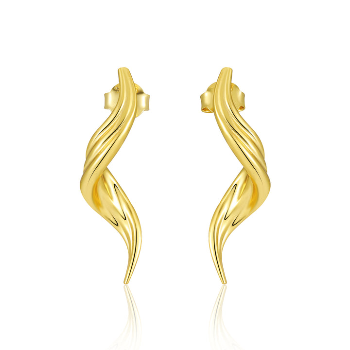 Handcrafted Flowing Water Drop Earrings - 925 Sterling Silver - Statement Jewelry  - Banabella