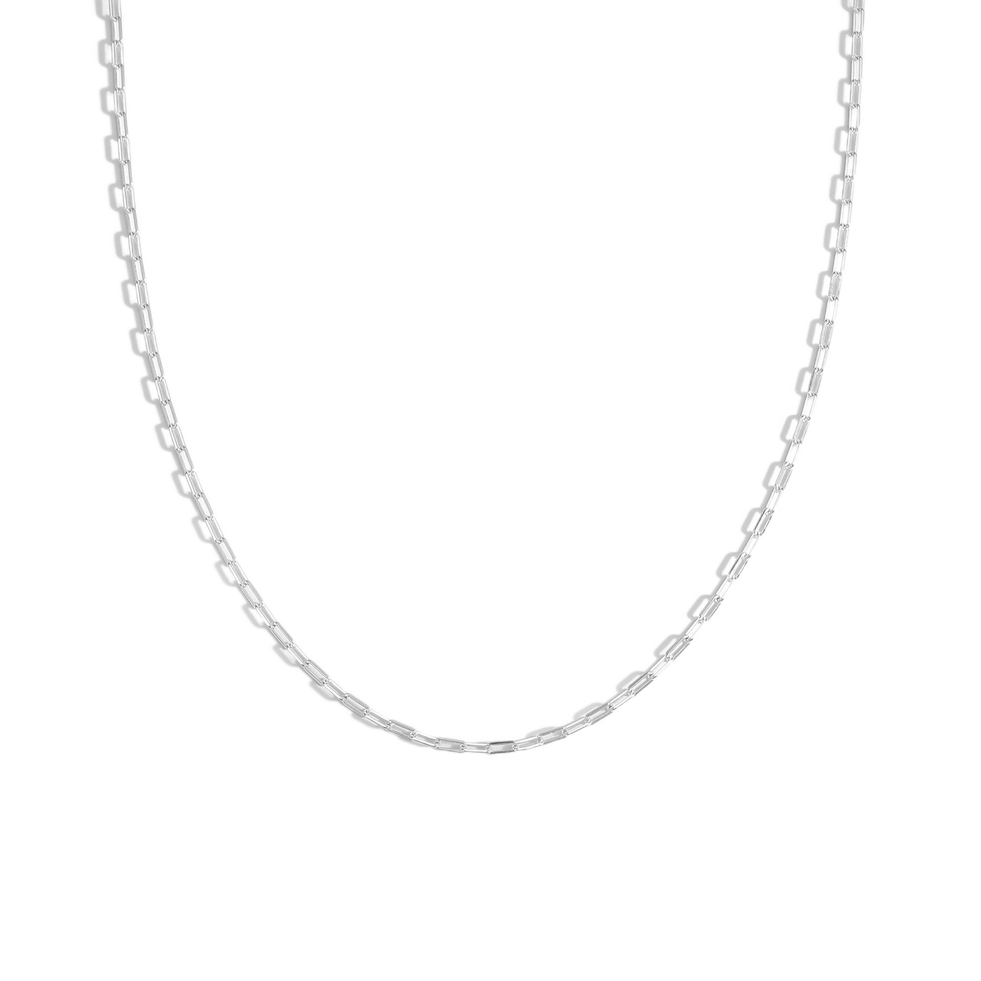 Simple Geometry Hollow Chain 925 Sterling Silver Choker Necklace