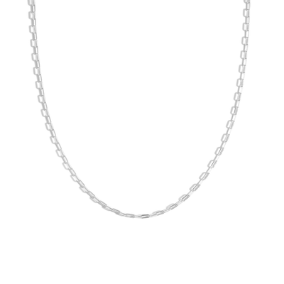 Simple Geometry Hollow Chain 925 Sterling Silver Choker Necklace