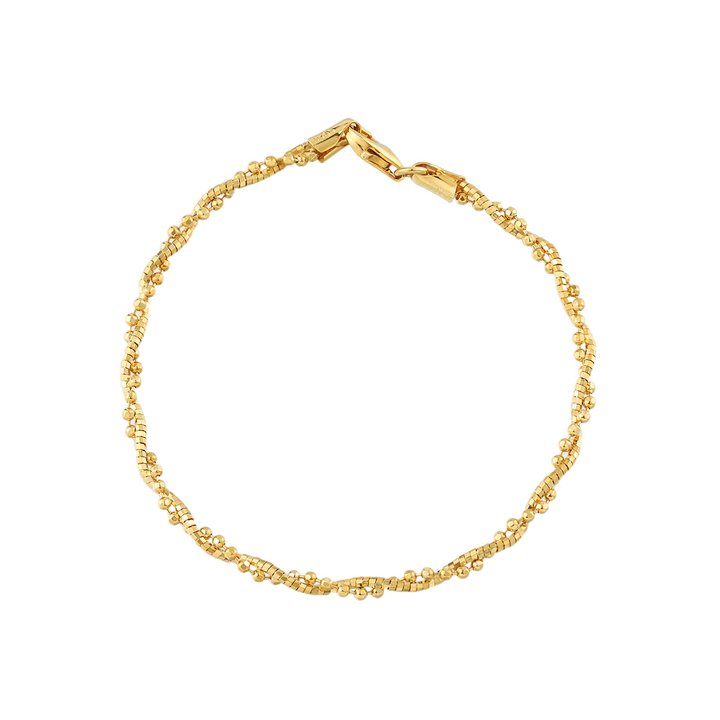 Fashion Beads Tubes Twisted Double Layers 925 Sterling Silver Bracelet