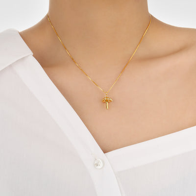 Cute Gift Rivet Mushroom 925 Sterling Silver Necklace