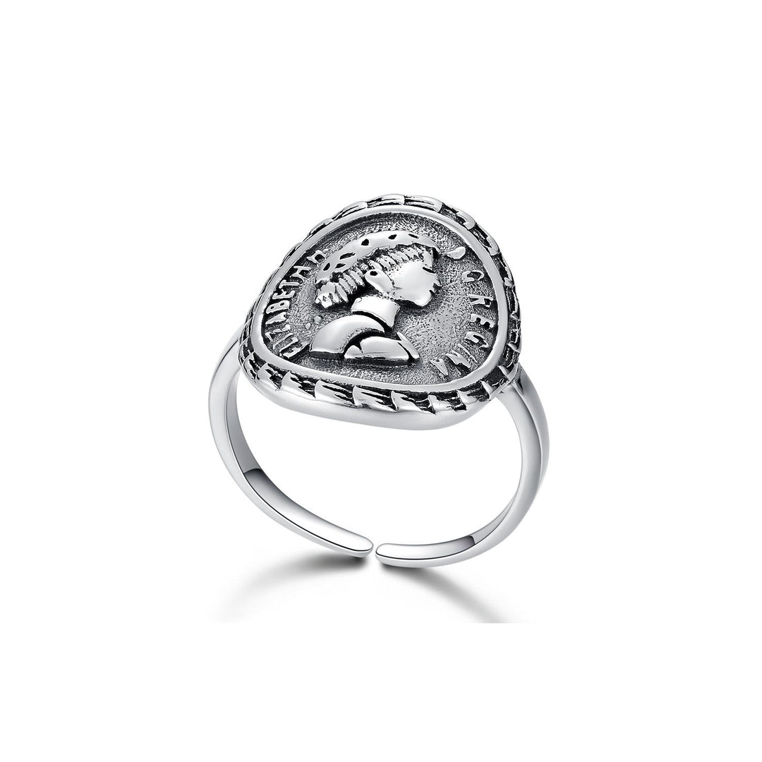 Vintage sterling silver adjustable single ring.