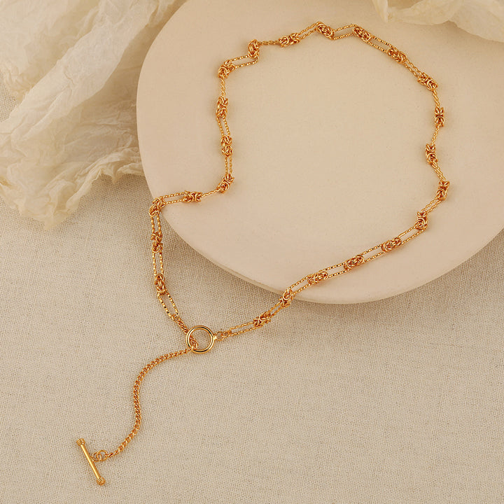 Office OT Shape Knot Chain 925 Sterling Silver Necklace