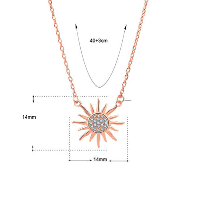 Party CZ Sun Shines  925 Sterling Silver Necklace
