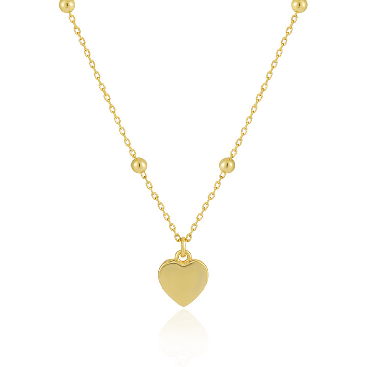 Small Heart Pendant Necklace 925 Silver - Minimalist Dainty Heart Necklace Women