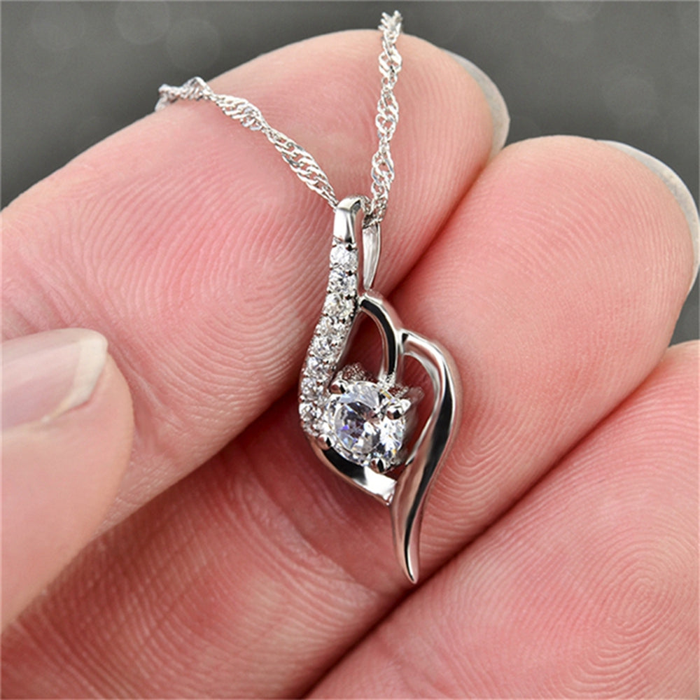 White Water Drop CZ Trendy 925 Sterling Silver Pendant