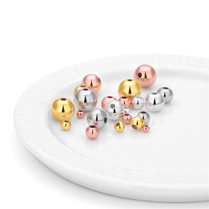 Simple Round Balls 925 Sterling Silver Bead Caps