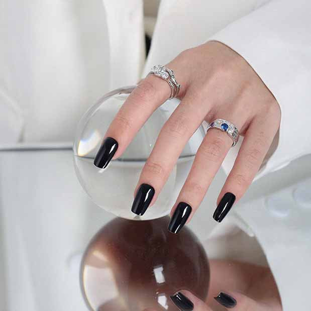 Chunky Textured CZ Ring 925 Silver - Colorful Multi Stone Statement Ring Women