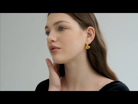 Girl Gift Hollow Love Heart 925 Sterling Silver Electroforming Star Hoop Earrings