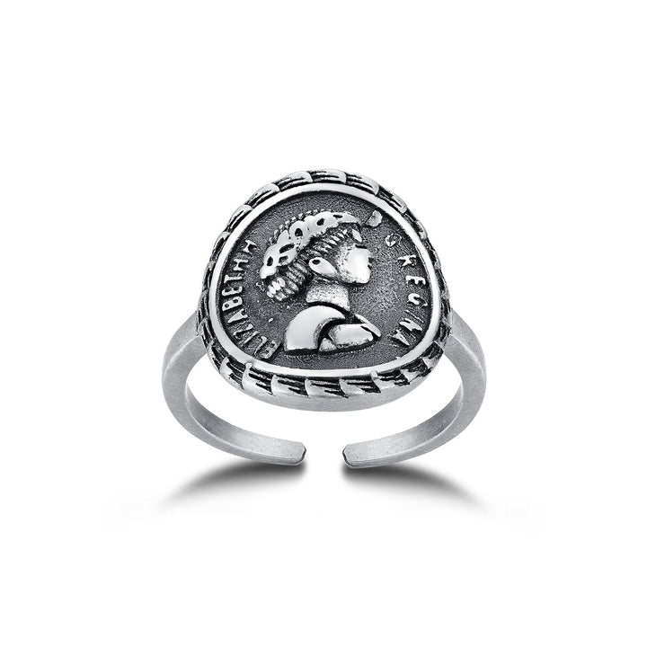 Vintage sterling silver adjustable single ring.
