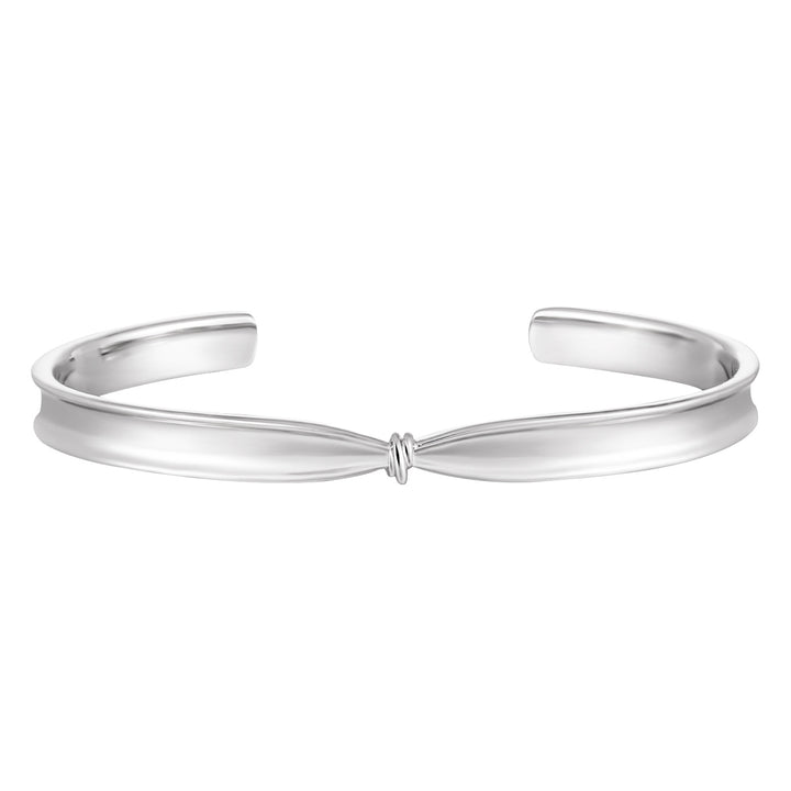 Girl Fashion Knot 925 Sterling Silver Open Bangle