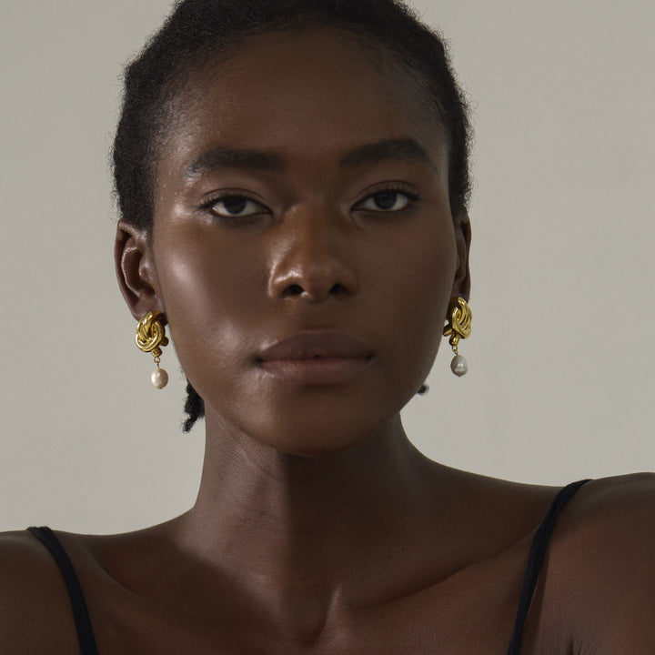 Women Daily Fashion Jewelry Trendy 999 Pure Silver Irregular Hollow Knots Lightweight Electroforming Chunky Huge Statement Earrings