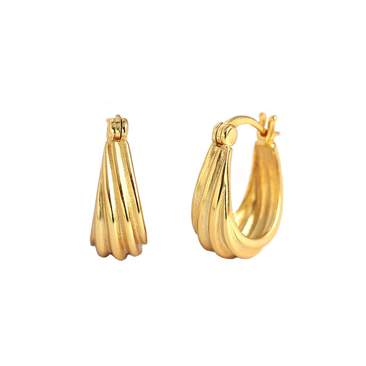 Fashion Spiral Geometry 925 Sterling Silver Hoop Earrings