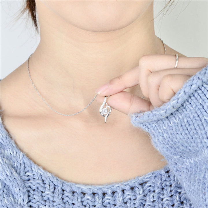 White Water Drop CZ Trendy 925 Sterling Silver Pendant