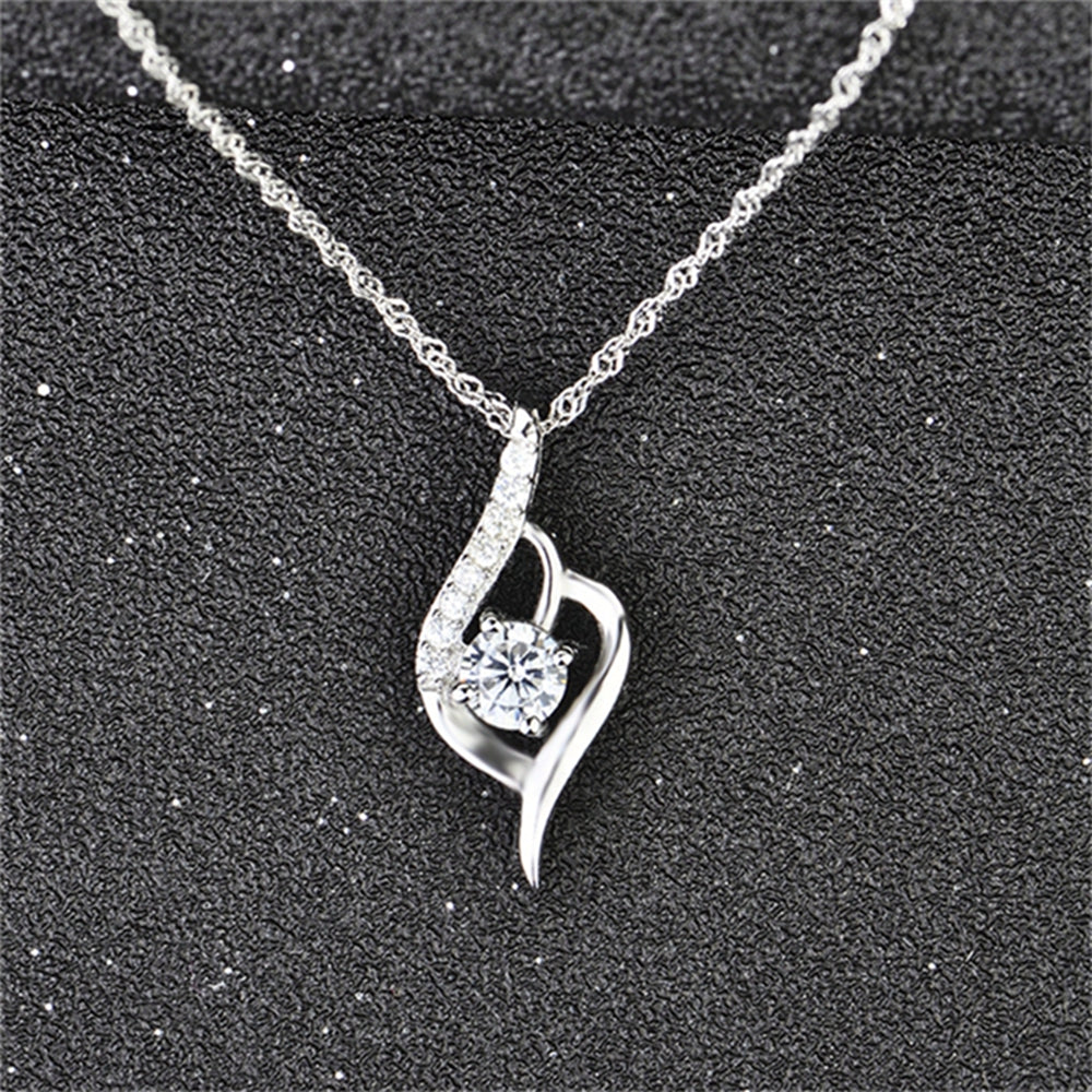 White Water Drop CZ Trendy 925 Sterling Silver Pendant