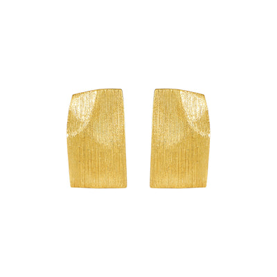 Fashion Geometry Irregular Rectangle Paper 925 Sterling Silver Stud Earrings