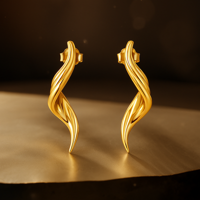 Fashion Irregular Flowing Water 925 Sterling Silver Dangling Earrings