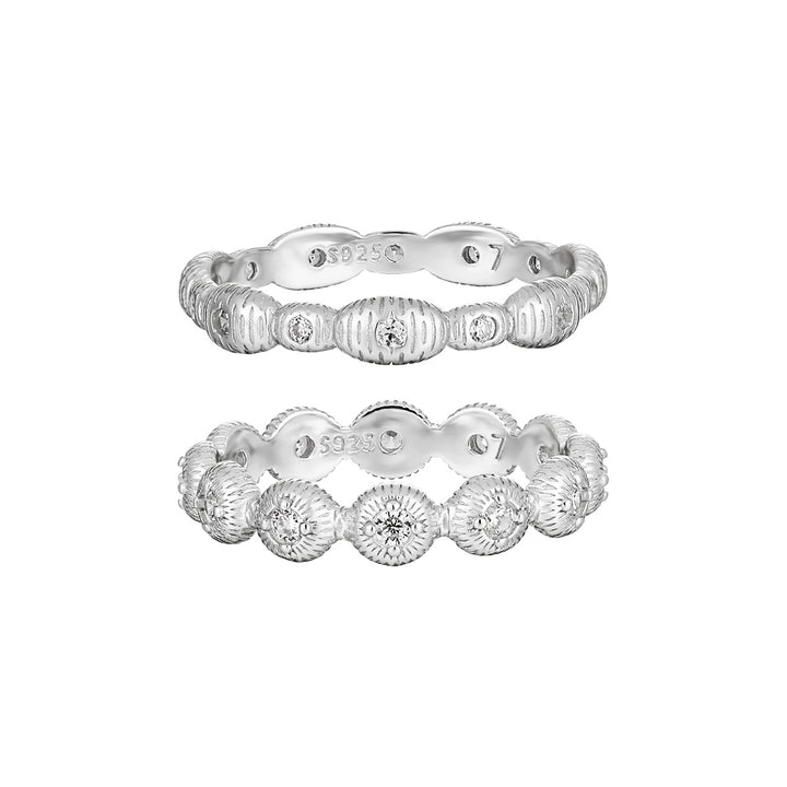 Women Fashion Round CZ Bubbles 925 Sterling Silver Ring