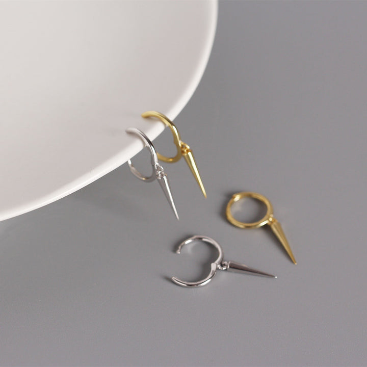Rivet taper 925 Sterling Silver Hoop Earrings