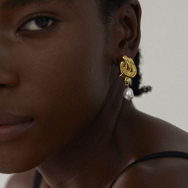 Women Daily Fashion Jewelry Trendy 999 Pure Silver Irregular Hollow Knots Lightweight Electroforming Chunky Huge Statement Earrings