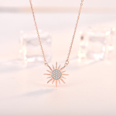 Party CZ Sun Shines  925 Sterling Silver Necklace