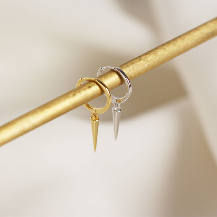 Rivet taper 925 Sterling Silver Hoop Earrings