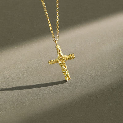 Holy Irregular Cross 925 Sterling Silver Necklace