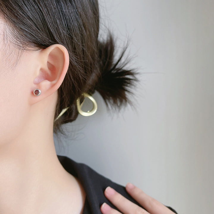 Punk Screw 925 Silver Earrings | Double Sided Studs | UK