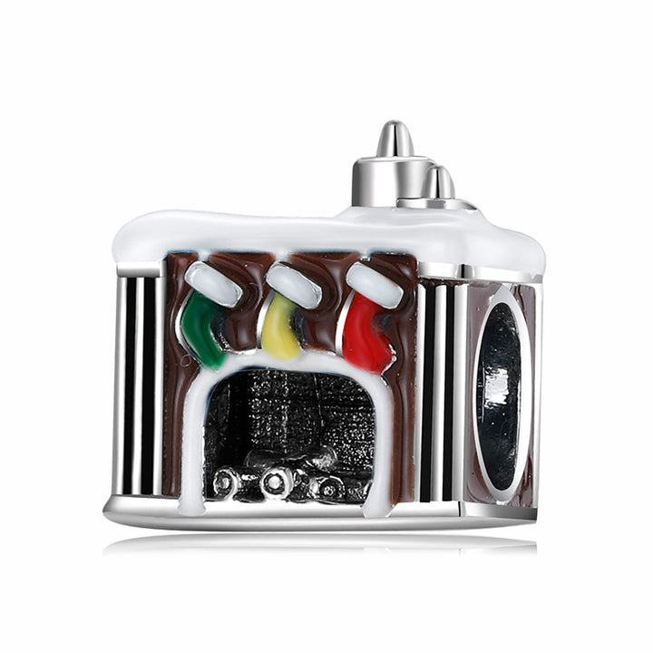 S925 Sterling Silver Drip Glue Beads Christmas String Bracelet Diy Accessories Beads