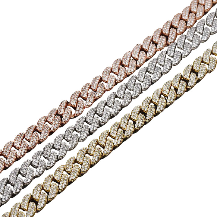 Hip Hop S925 Silver Diamond Cuban Zircon Bracelet