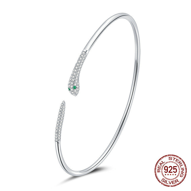 925 Sterling Silver Snake Jewelry Set - Necklace Earrings Bracelet Ring.