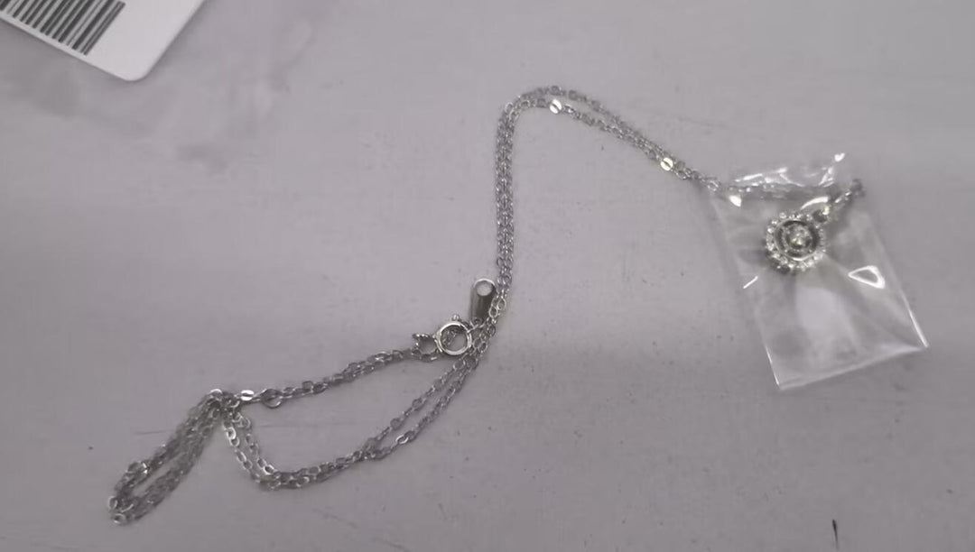 Rose Gold Crystal Pendant Necklace.