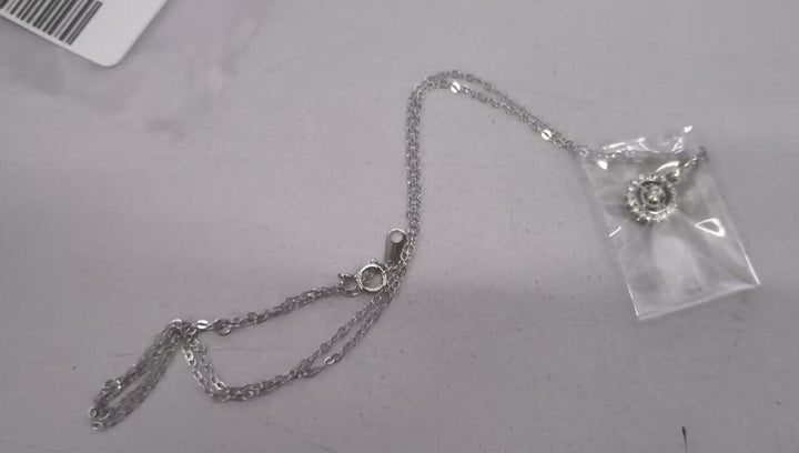 Rose Gold Crystal Pendant Necklace.