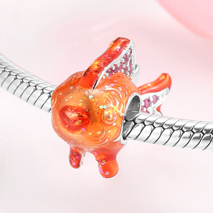 S925 Sterling Silver Beads Cute Insect Series Jewelry Plug Spacer Beads DIY Accessories Beads Enamel Color Silver Jewelry.